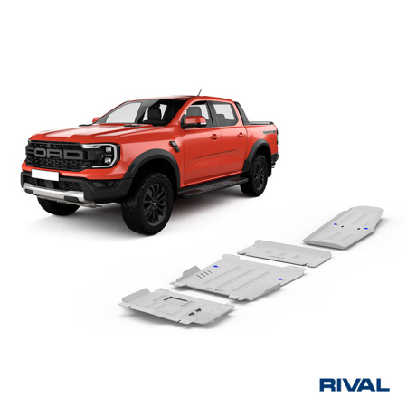 Juego de protecciones (Motor, Caja de cambios, Caja de transferencia, Depósito de combustible) Ford Everest 2022-;  Volkswagen Amarok 2023-; 2 l. / diesel; 3 l. / diesel